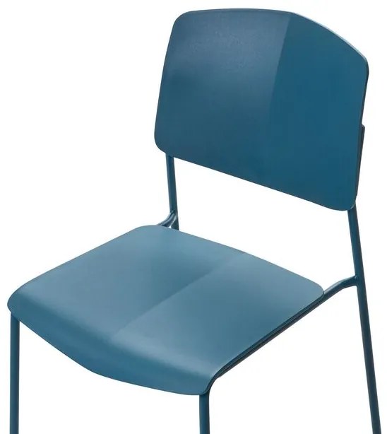 Sada 4 jedálenských stoličiek modrá ASTORIA Beliani