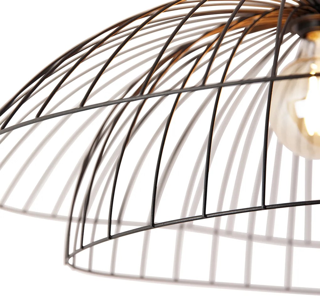 Inteligentné stropné svietidlo čierne 60 cm vrátane Wifi G95 - Pua