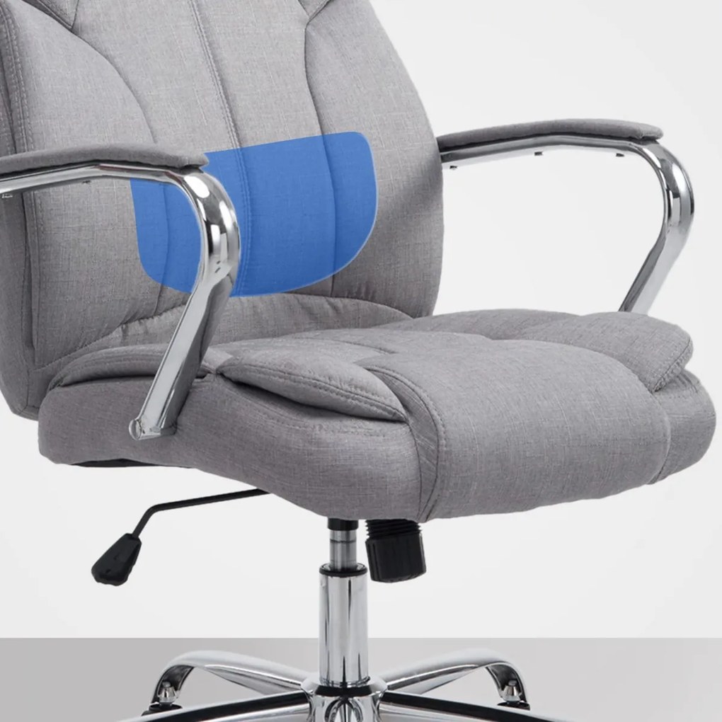 Design-Shop Kancelárska XXL stolička Xanthy látka - Sivá