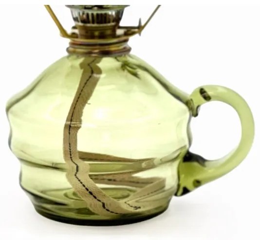 Petrolejová lampa KLÁRA 34 cm lesná zelená