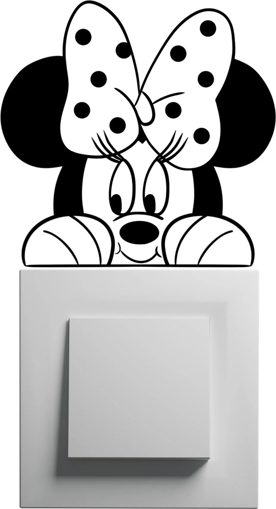 10x10cm Minnie - nálepka nad vypínač