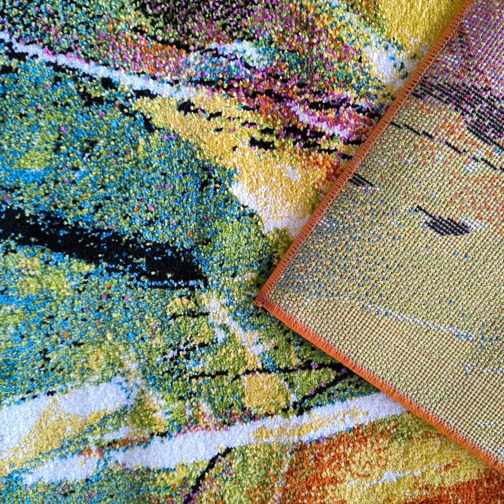 DY Farebný abstraktný koberec Picasso 12 Rozmer: 70X140 cm