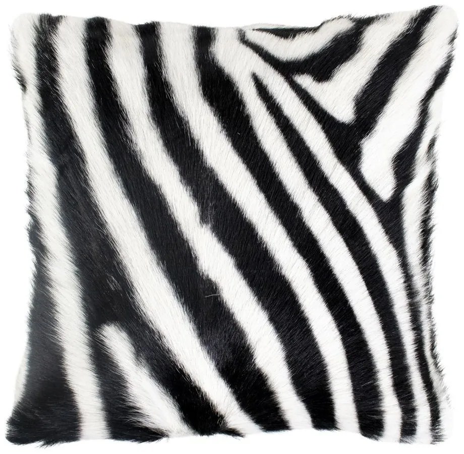 Kožený vankúš dekor zebra - 40 * 40 * 10cm