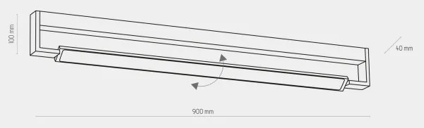 LED Kúpeľňové nástenné svietidlo DEKSTER LED/36W/230V IP44 čierna