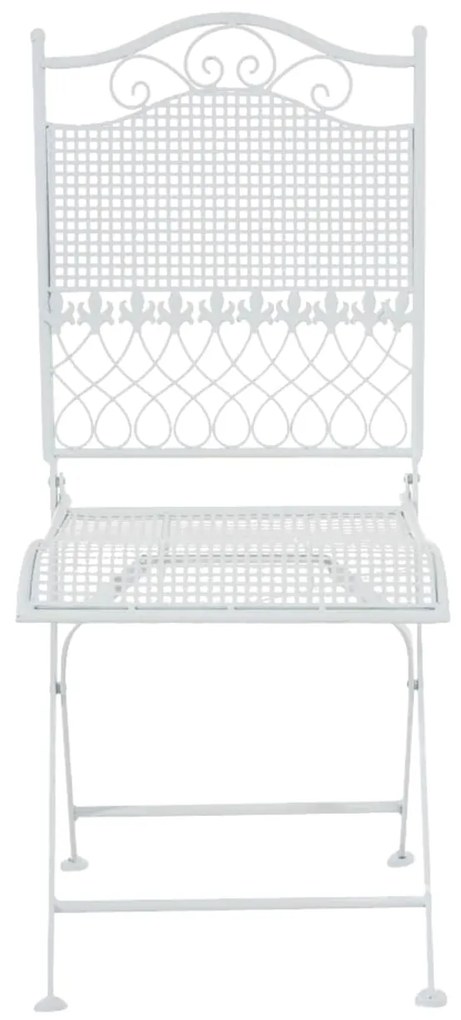 Kovová skladacia stolička Kiran (SET 2 ks) - Biela