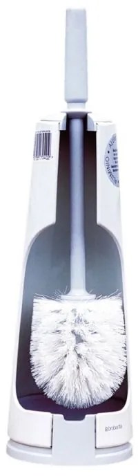 WC štetka so stojanom hliníková, biela