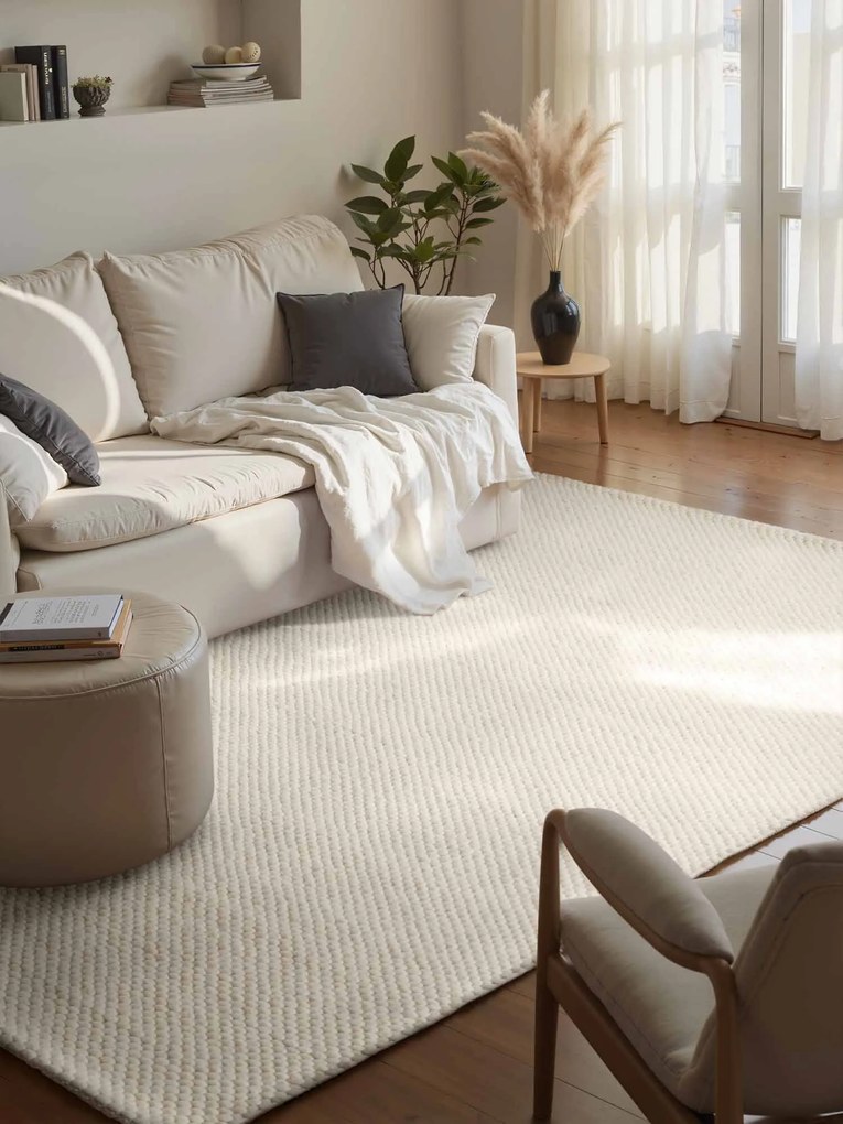 ELLE Decoration, Kusový koberec Lyon Beans 106314 Natural Cream z kolekce Elle, 140x200, biela, obývacia izba