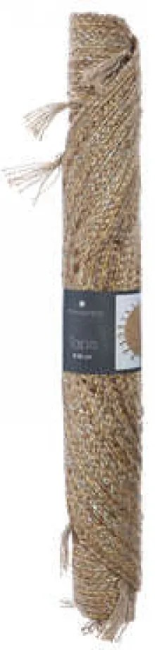 Okrúhly jutový koberec COZY LUREX 80 cm