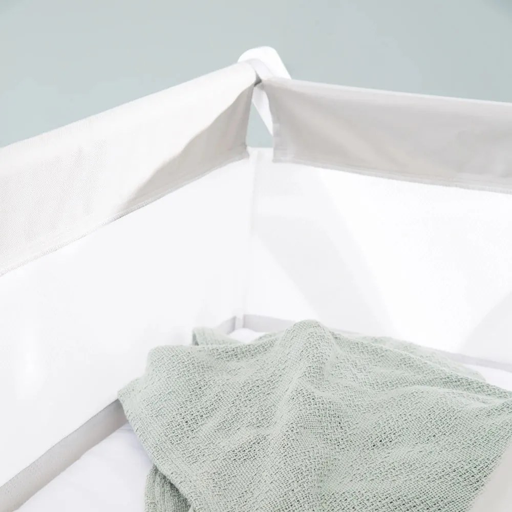 Biela skladacia kolíska na kolieskach 90x45 cm – Roba