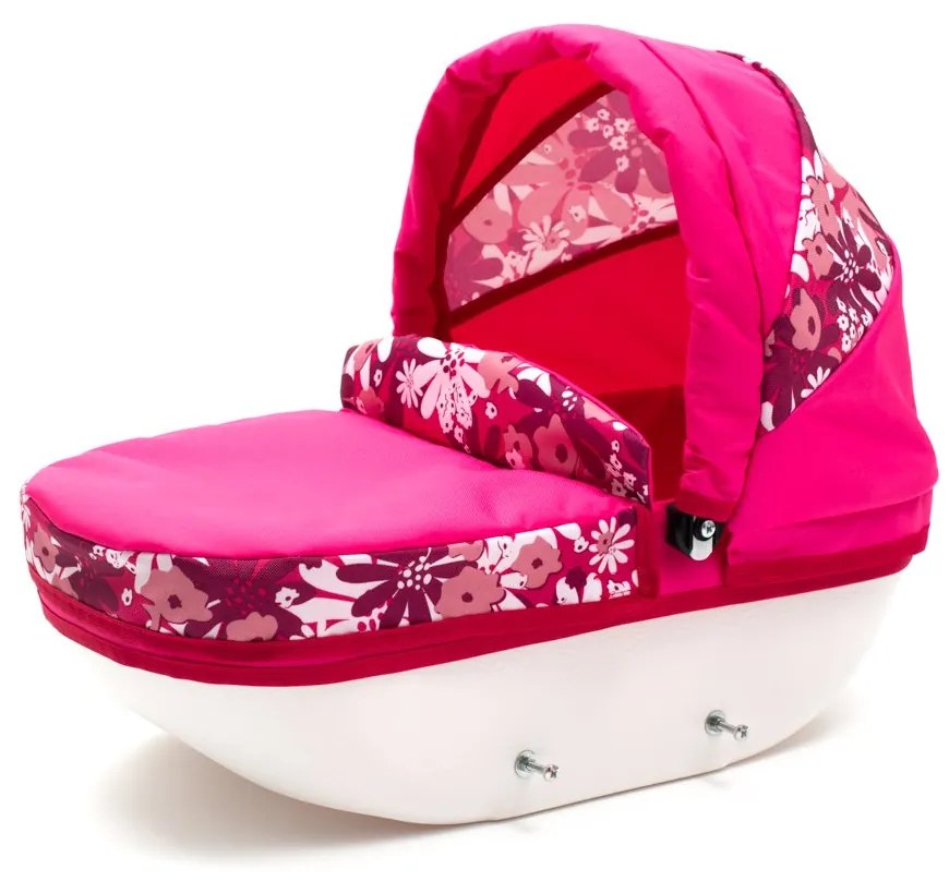 Detský kočík pre bábiky New Baby COMFORT ružový kvety