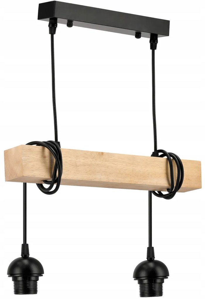 BERGE Sklenená LED závesná lampa Beam 2xE27 - okrúhle horizontálne pruhy