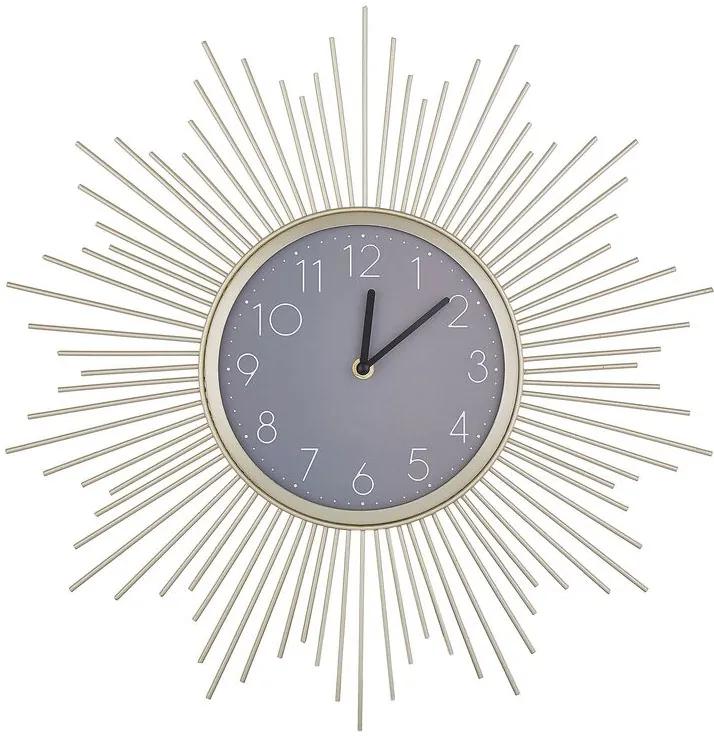 Nástenné hodiny ø 45 cm zlato-sivé SOLURA Beliani