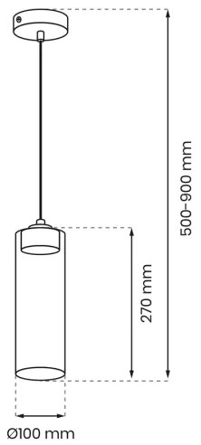 Luster na lanku CLARISSA 1xGX53/12W/230V čierna