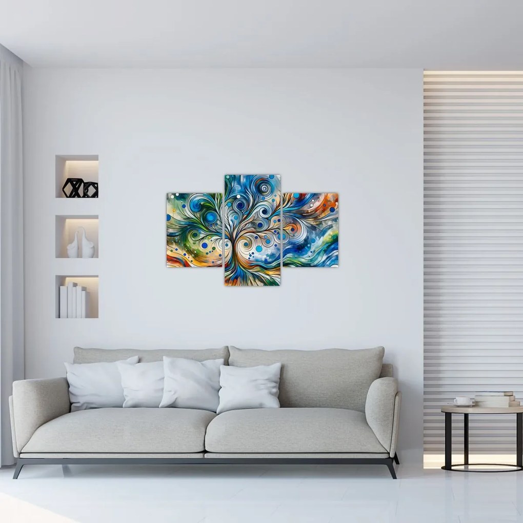 Obraz – Farebný energetický strom (90x60 cm)