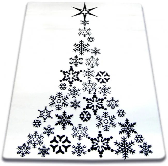 Koberec XMAS - F792 krém/čierny