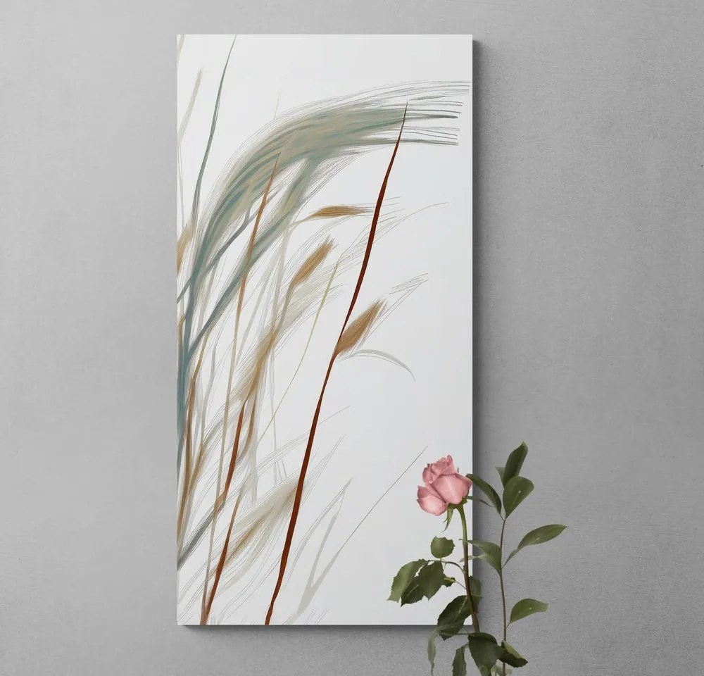 Obraz steblá trávy s nádychom minimalizmu Varianta: 50x100