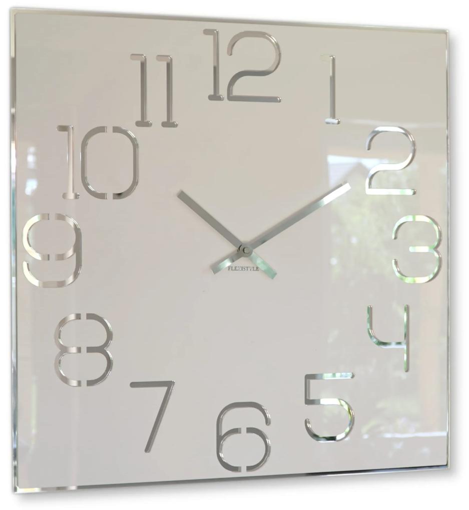 Dizajnové nástenné hodiny Digit Flex z120-2-0-x, 50 cm, biele