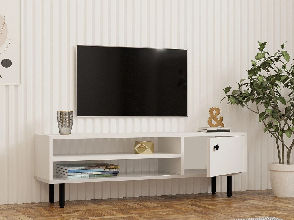 TV stolík/skrinka Lasupa (biela) . Akcia -21%. Vlastná spoľahlivá doprava až k Vám domov. 1095092