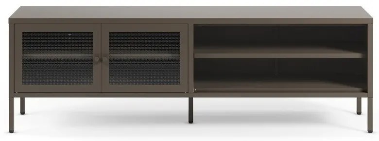 Sivý kovový TV stolík 160x50x35 cm Layna – Marckeric