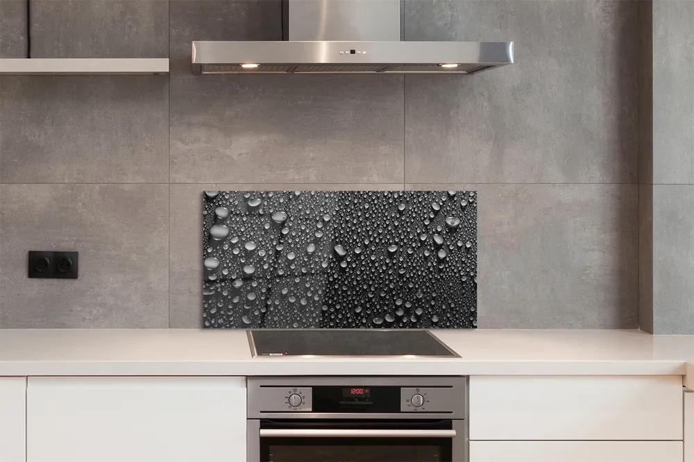 Sklenený obklad do kuchyne Vodné kvapky makro 125x50 cm