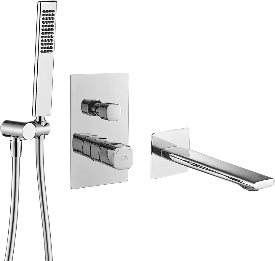 Laveo Vaňová batéria Tores podomietková so sprchovým setom - BVT_011P, chróm