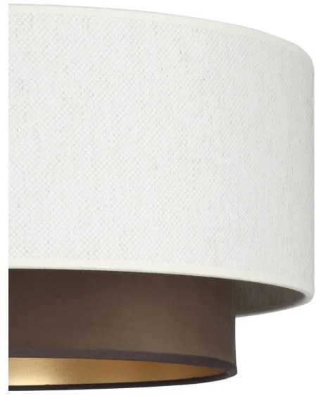 Prisadený luster NATIA 1xE27/60W/230V, priemer 45 cm, biela/hnedá