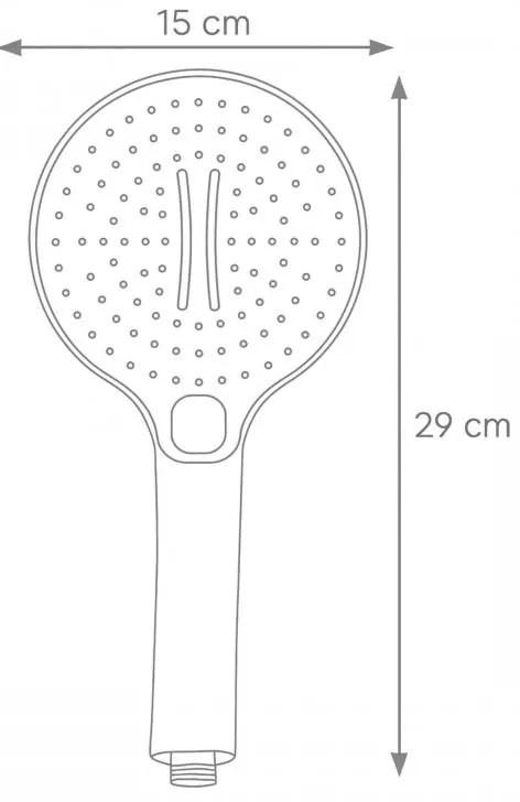 Erga Zumba, 3-funkčná ručná sprchová hlavica, chróm, ERG-YKA-BP.ZUMBA-CHR