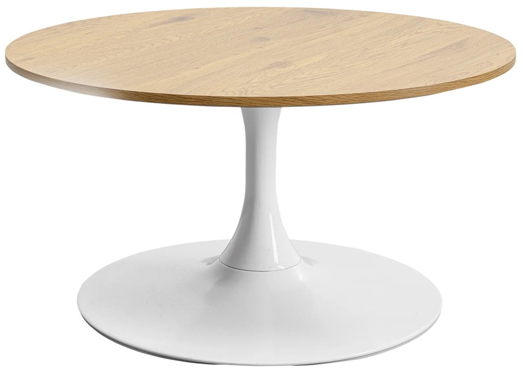 Schickeria Oak konferenčný stolík biely Ø80 cm