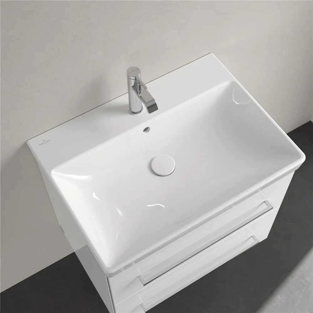 VILLEROY & BOCH Avento závesné umývadlo s otvorom, s prepadom, 650 x 470 mm, biela alpská, 41586501