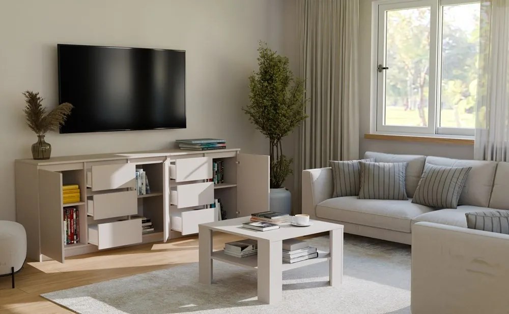 Sada 2ks komod Costa 200 cm kašmír