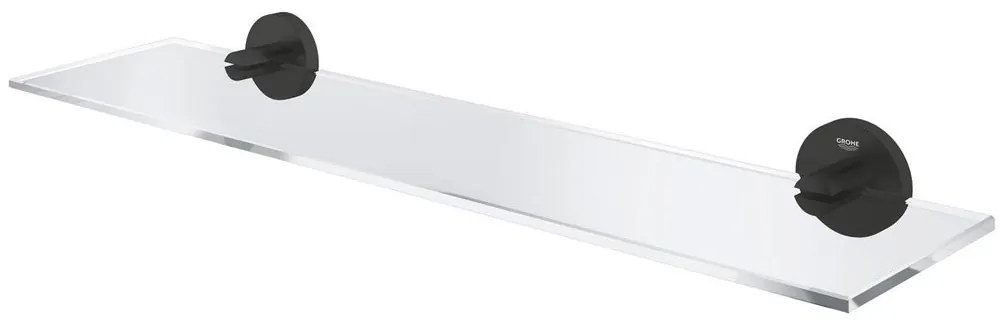 GROHE Start sklenená polička, 530 x 145 x 6 mm, matná čierna, 412022430