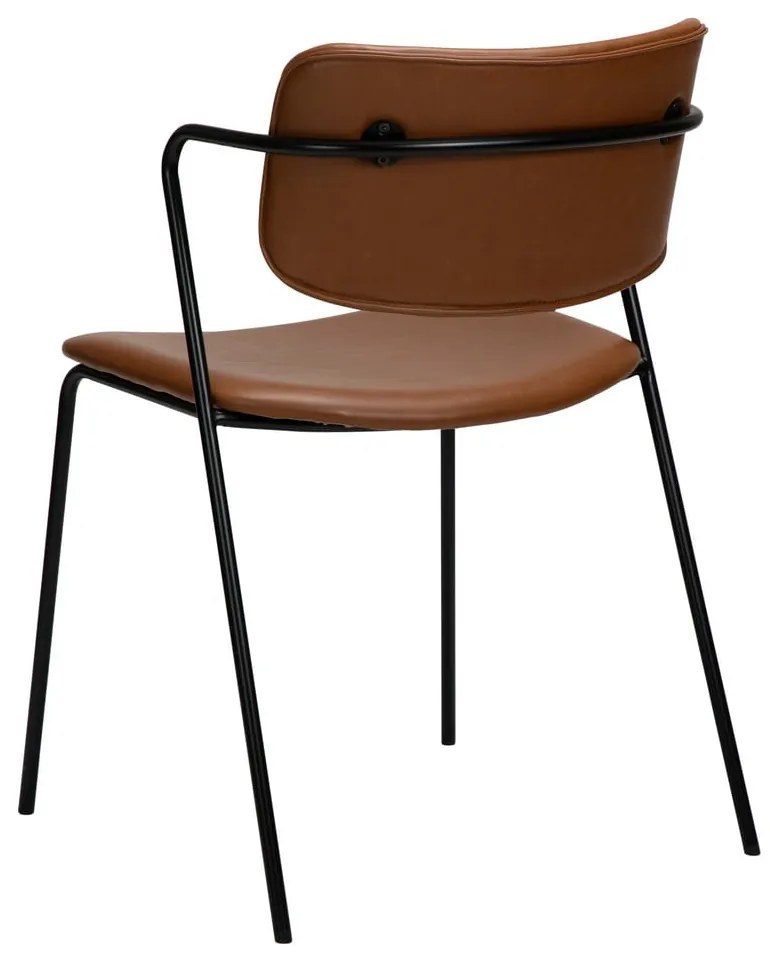 Hnedá stolička z imitácii kože DAN-FORM Denmark Zed