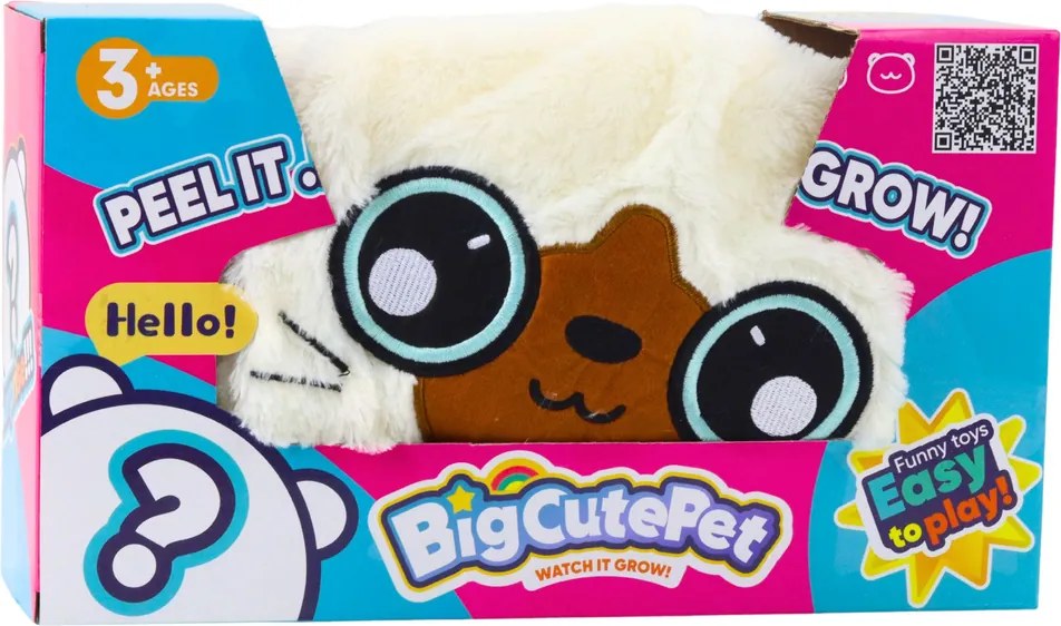 LEAN Toys Skákacia lopta Rastúca plyšová mačka Biela pumpa 50 cm