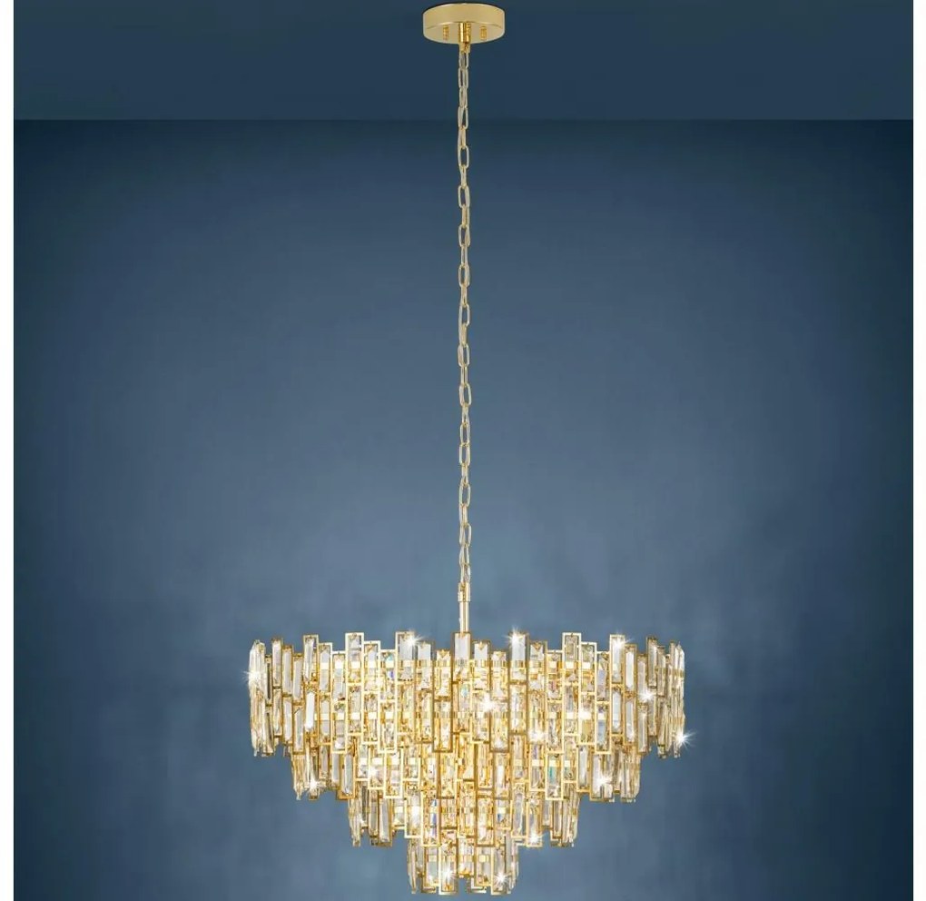 Eglo 39614 - Luster na reťazi CALMEILLES 10xE14/25W/230V priemer 78 cm