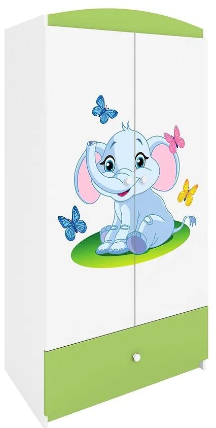 Skriňa Babydreams Zelená – Slon