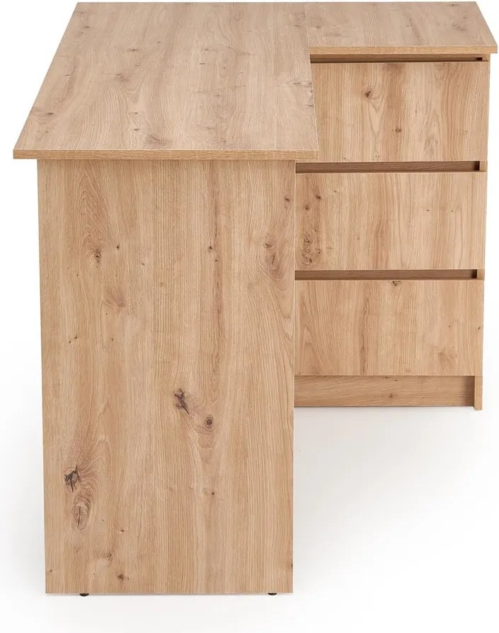 Rohový písací stôl Bega dub artisan