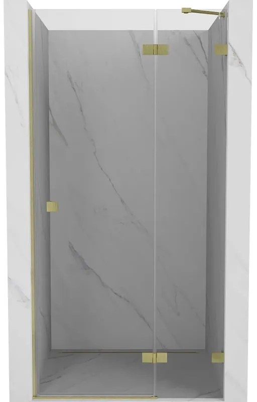 Mexen, Mexen Lunar pravé otočné sprchové dvere 100 cm, transparentné, brúsené zlato - 834-100-000-55-00-P