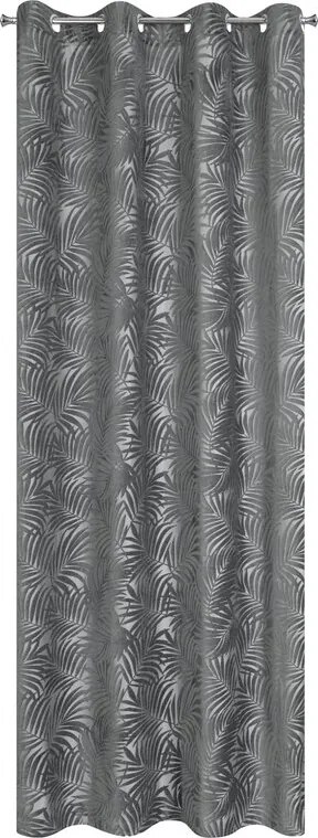 Dekorstudio Záves LIVIA na dekoračných krúžkoch 140x250 cm - oceľovosivý