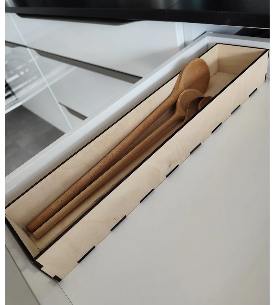 usporadejto.cz Organizér do zásuvky, vložka do zásuvky, drevený VASKY, 45,5 x 10 x 6 cm