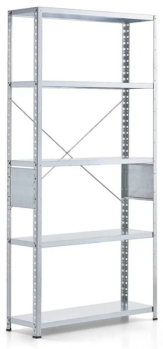Policový regál FIRST, základná sekcia, 1960x1010x300 mm, galvanizovaný