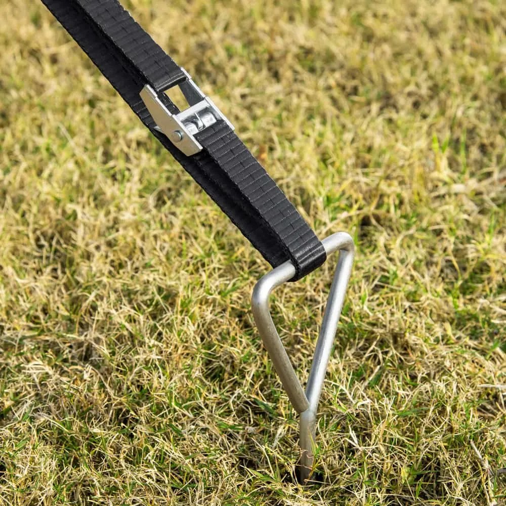 Sada kotiev do zeme, 4ks, 42,5x8,5cm, strieborná Monzana