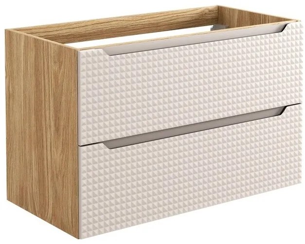 Koupelnová sestava Luxor Beige Cloud se skříňkami a umyvadlem 120 cm dub olejovaný/béžová