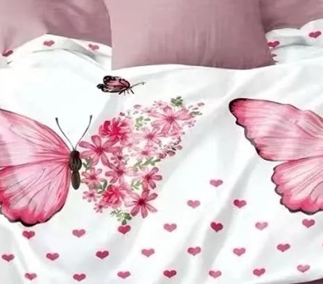 Obliečky GALENA PINK BUTTERFLIES 7-dielna sada 140x200 cm