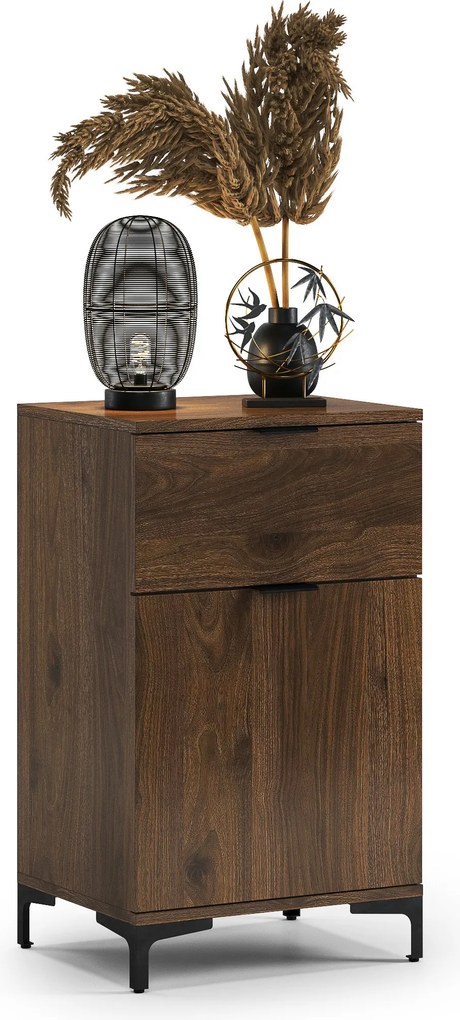 Komoda LANA 01 Elegantný orech - STOJACA KOMODA SO ZÁSUVKOU
