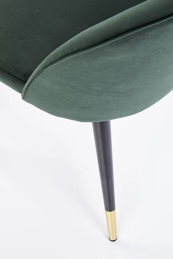 Jedálenská stolička TOPEKA –⁠ kov/látka, zelená