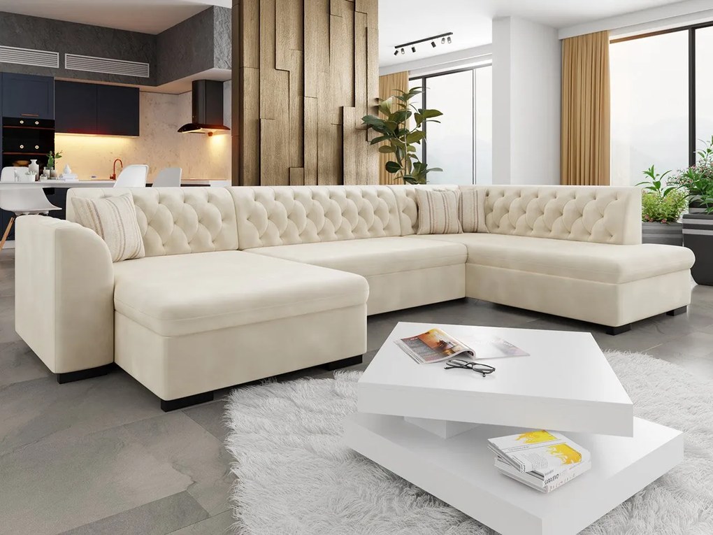 Veľká sedačka do obývačky Valdero, Dostupné poťahy: Magic Velvet 2227 + Magic Velvet 2227 + Evo 29, Strana: Ľavá