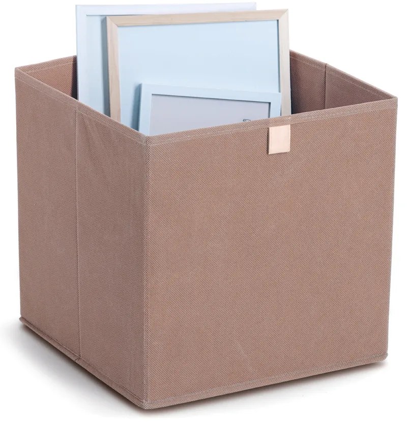 Zeller Present Úložný box, kocka, do štvorcových knižníc WOVEN 32x32x32, mocha