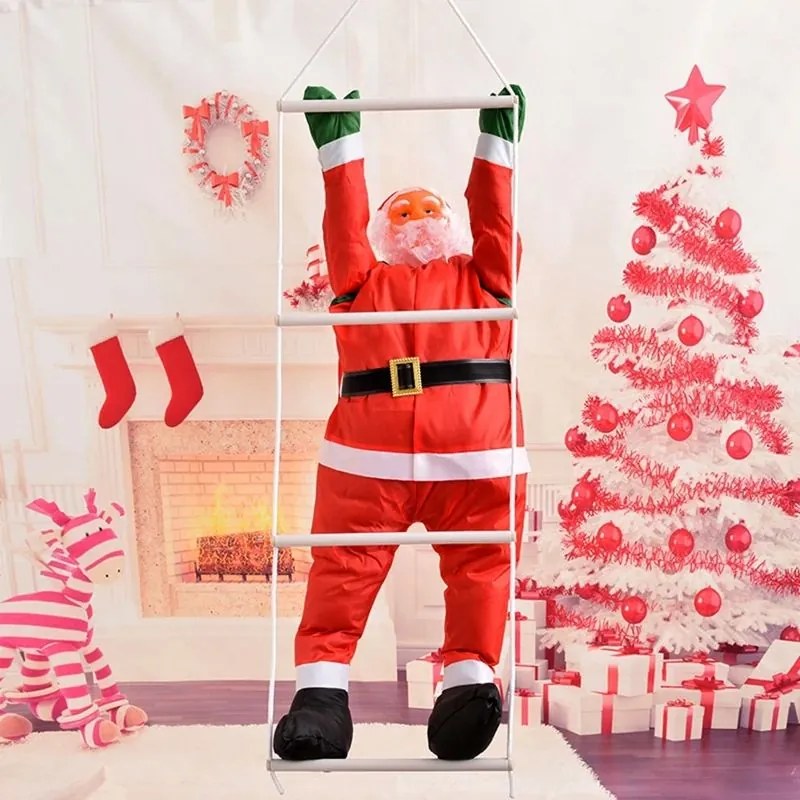 Tutumi Tutumi, LED vianočný Santa Claus na rebríku 240cm XXL 391123A, červená-biela, CHR-03620