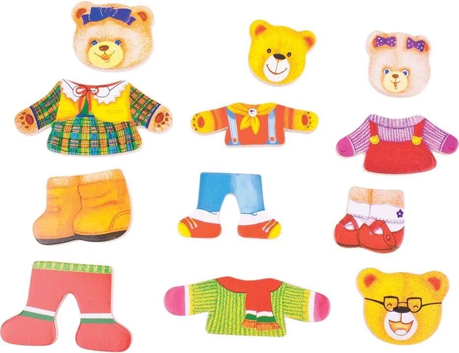 Oblékací puzzle BEAR FAMILY viacfarebné