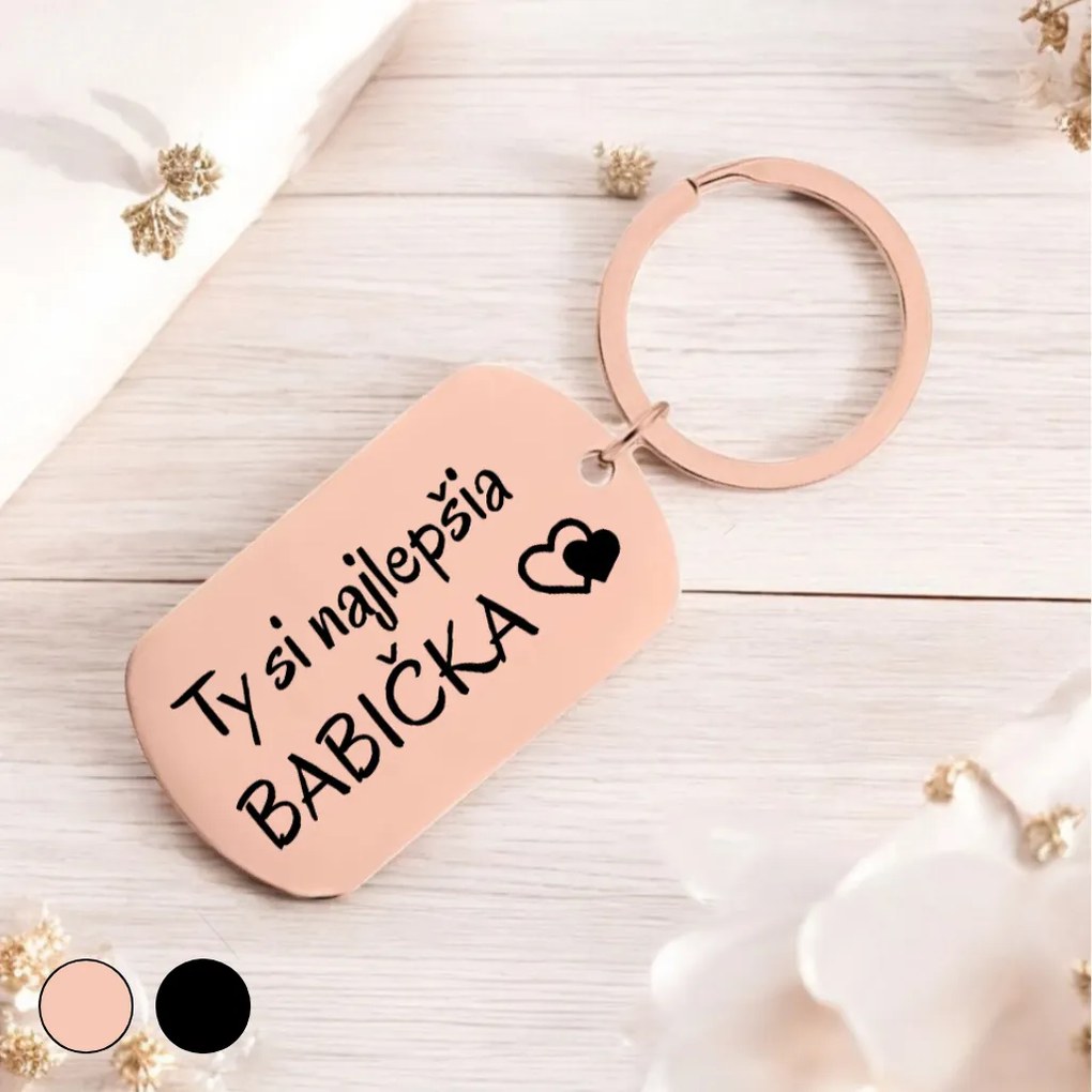 Ahome Krásna kovová kľúčenka - Najlepšia Babička Vyberte farbu: Rose gold